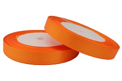 Лента атласная 1,2 см Ярко-оранжевый 23 м