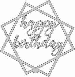 Топпер акрил "Happy Birthday", 36001044-с